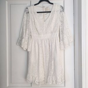 Long Sleeve White Lace ModCloth Dress